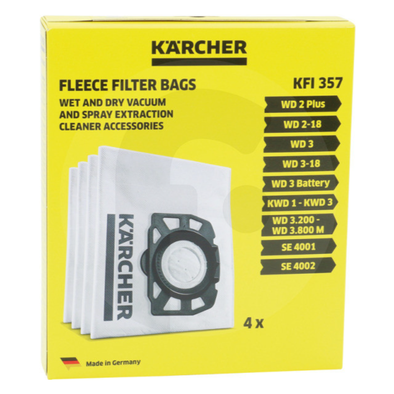 AMKFI357 KARCHER SACCHETTI FILTRO IN VELLO ASP. SOLIDI E LIQUIDI WD2/WD3