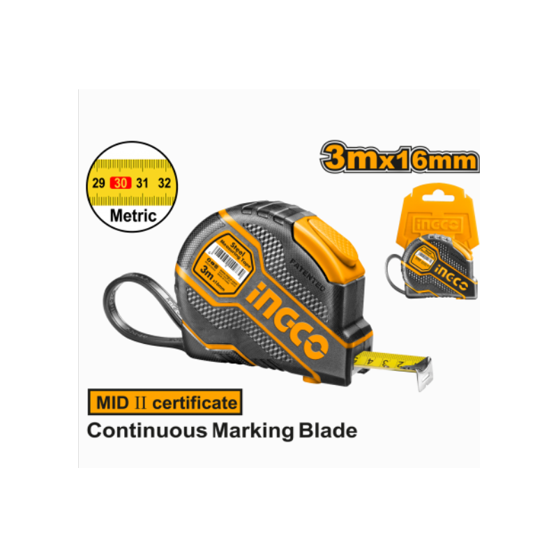 HSMT08031E FLESSOMETRO 3MT X 16MM MID II NERO