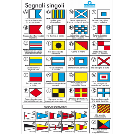 FNI5252151 TABELLA CODICI INTERNAZIONALI CON SIMBOLOGIA 16X24 CM