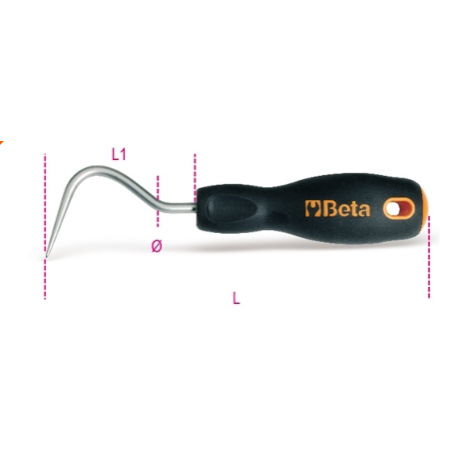 BETA017160025 punteruoli con impugnatura punta ad uncino - 1716U