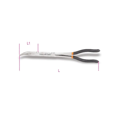 BETA010090009 Pinze lunghe becchimezzitondi - 1009L/B