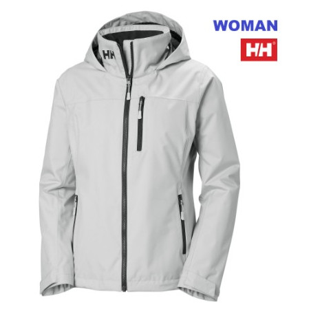36.0489.03 HH WOMAN CREW HOODED MIDLAYER JKT size M grey