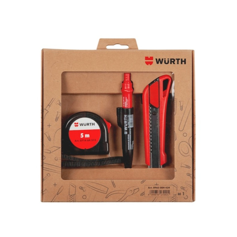 WH0965009429 Assortimento marcatore, flessometro e cutter