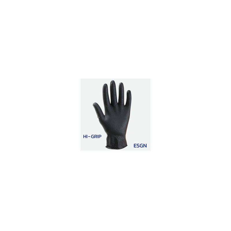 10.0666.03 HI-GRIP BLACK Guanti neri in nitrile tg. XL