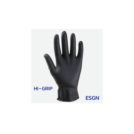 10.0666.03 HI-GRIP BLACK Guanti neri in nitrile tg. XL